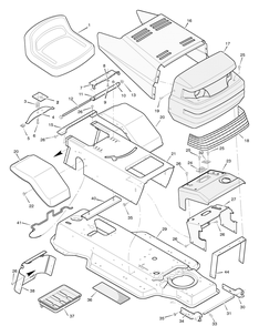 Part Location Diagram of F-96936 Murray Repair Parts Book